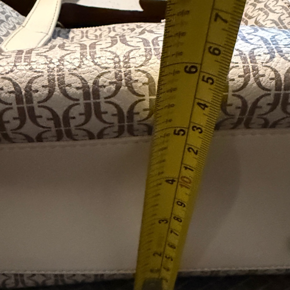 Fossil Tan Monogram Satchel - Picture 12 of 14